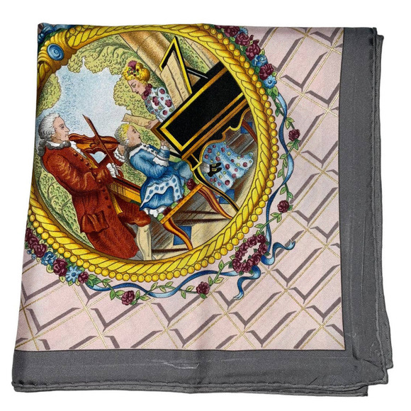 HERMES Hermès Silk Scarf  Hommage a Mozart Hermes Silk Scarf - Picture 7 of 16